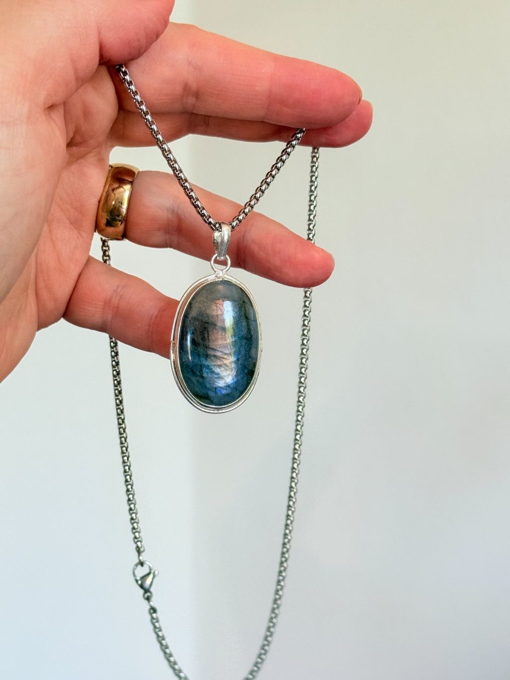 Catenine: Collier avec pendentif en labradorite véritable – Nuovo e nell'imballaggio originale da Genève venduto da AWWA 9