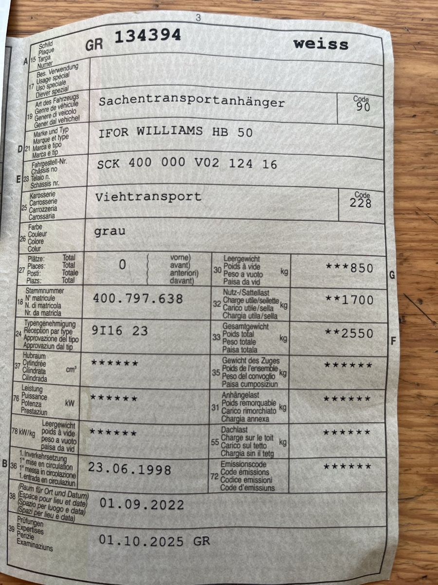 Ifor Rimorchi: Viehanhänger – Usato da Schluein venduto da Pitsch79 4