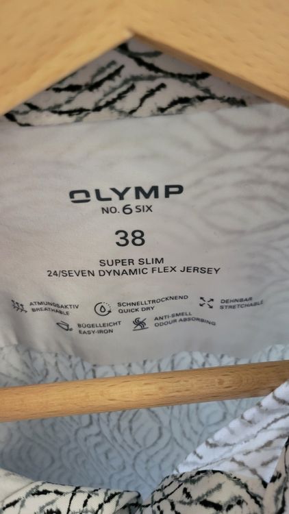 OLYMP No. Six Men's Shirt - Size 38 (S) - Super Slim Flex 3