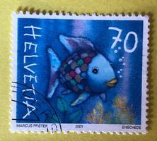 Nr.1027 GESTEMPELT Regenbogenfisch allein unterwegs 2001  ﻿
