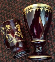 2x antike Gläser, Böhmisch +Biedermeier Glas🙏☺️