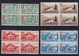 Viererblockserie Pro Patria 1945 B26 - B29 ** 30.11.1945