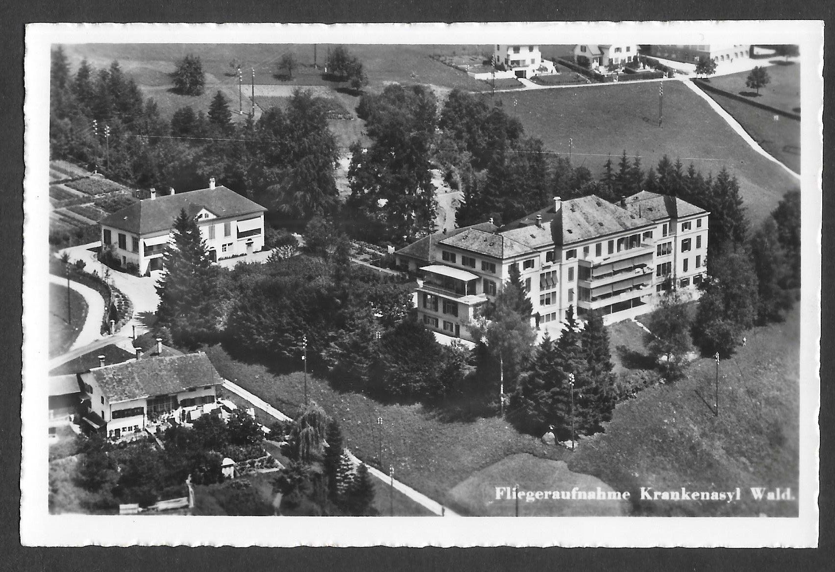 Cartoline postali: Wald Fliegeraufnahme Krankenasyl – Usato da Olten venduto da clotaldi