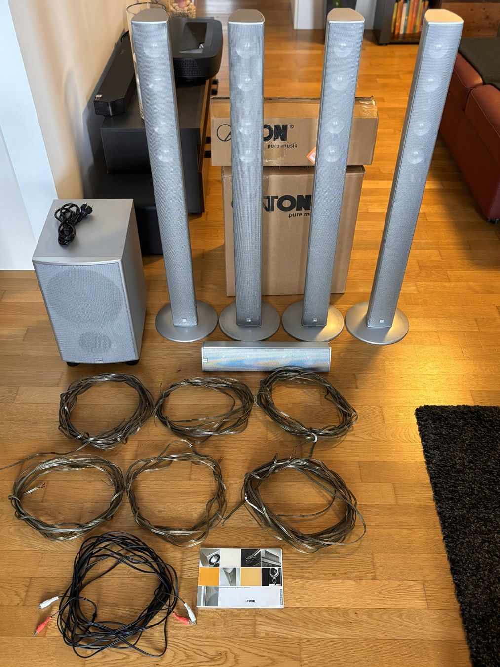 Canton Lautsprecher: Canton CD 5.1 Lautsprecher-Set, 4×CD10,CD50 Center,CD100 Sub – Gebraucht aus Zug von helvetia_sale
