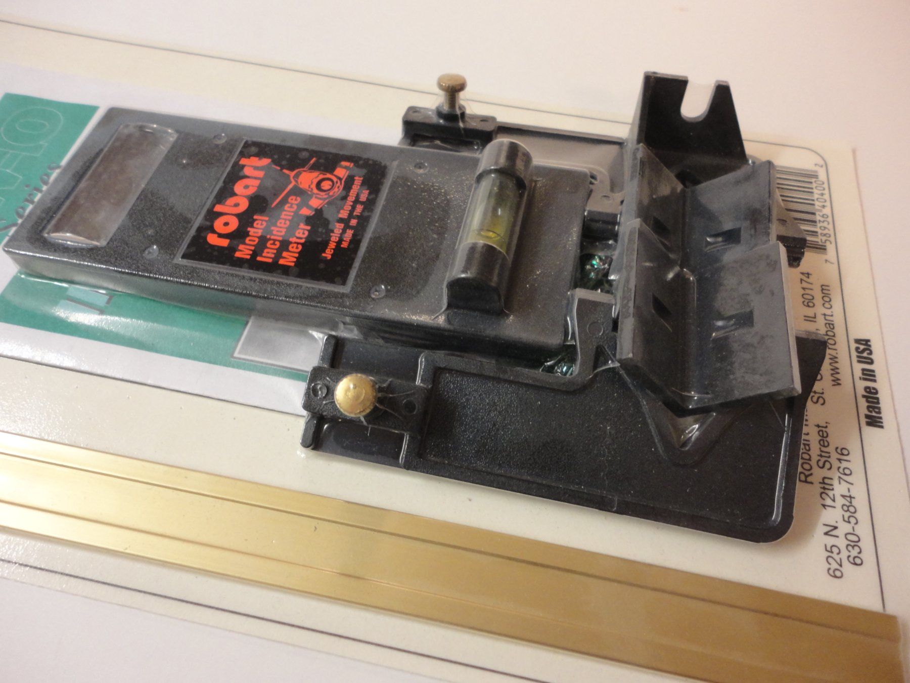 Modellismo RC: Robart Precision Model Incidence Meter #404 in OVP – Nuovo e nell'imballaggio originale da Horgen venduto da RcModell 4