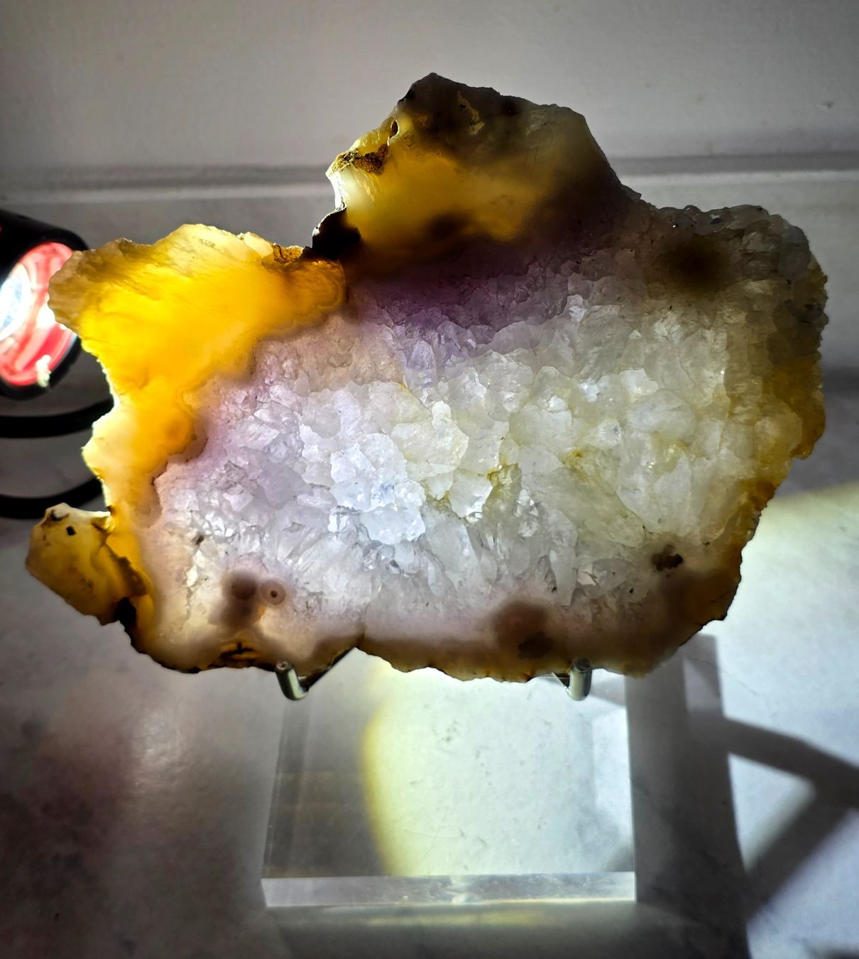 Minerali & Pietre curative: Pinke Amethyst Scheibe 370g – Nuovo e nell'imballaggio originale da Matzingen venduto da Shay_Crystalz