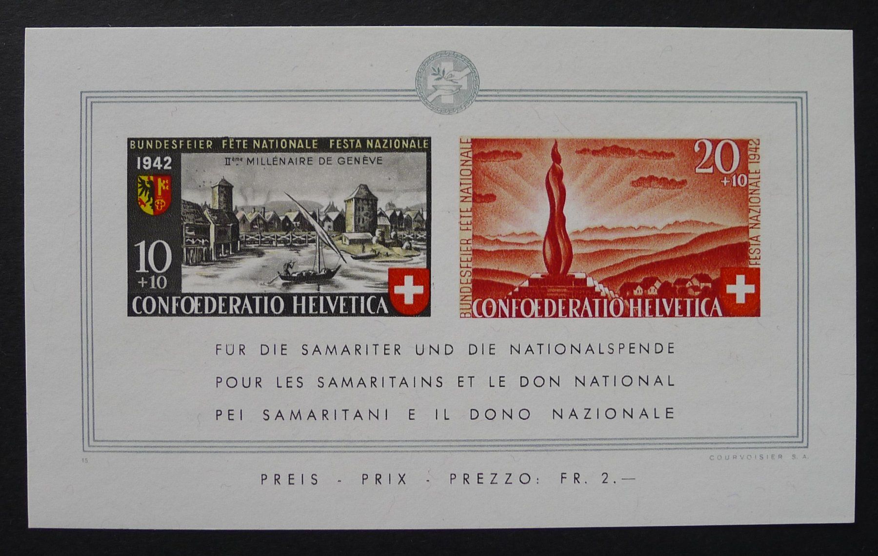 Alle Briefmarken: PP 1942, Bundesfeierblock B19 mit mehreren Abarten – Gebraucht aus Ebikon von SilvioFreund 1
