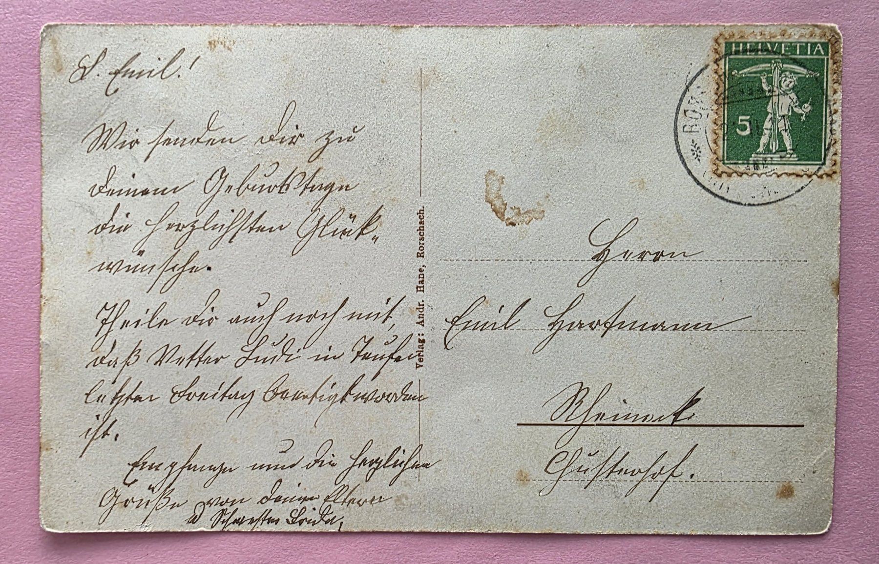 Cartoline postali: POSTKARTE RORSCHACH – Usato da Rafz venduto da Erzurum1 1