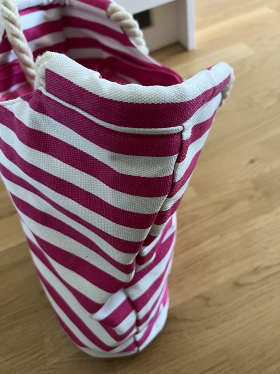 Borse da donna: Pink Striped Beach Bag - New with Tags – Nuovo (secondo la descrizione) da Zürich venduto da mit_npn7 3