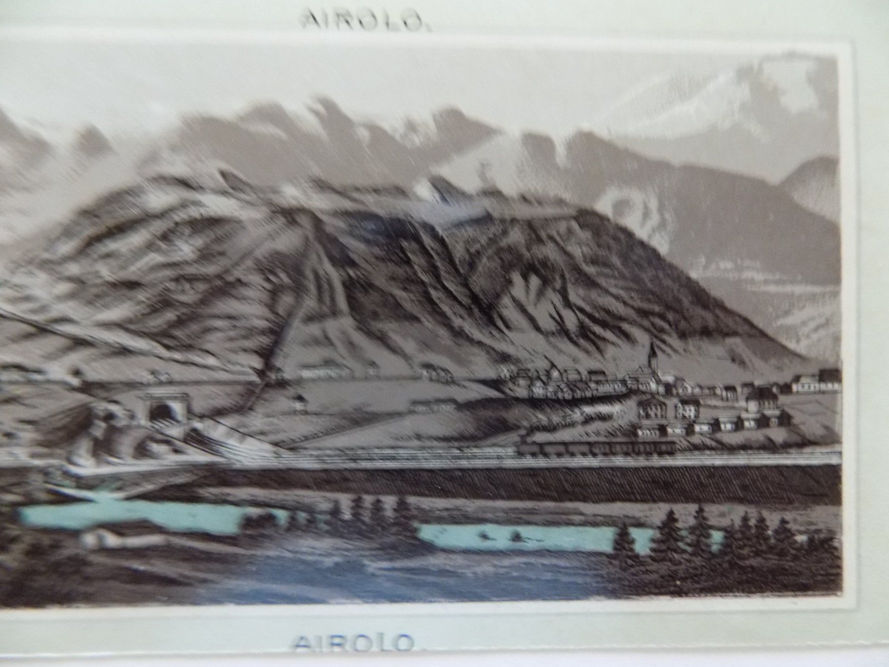 Incisioni: Airolo Chromolithographie – Usato da Risch venduto da Antikfee 4