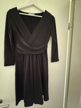 Elegantes schwarzes Umstandskleid Gr. S