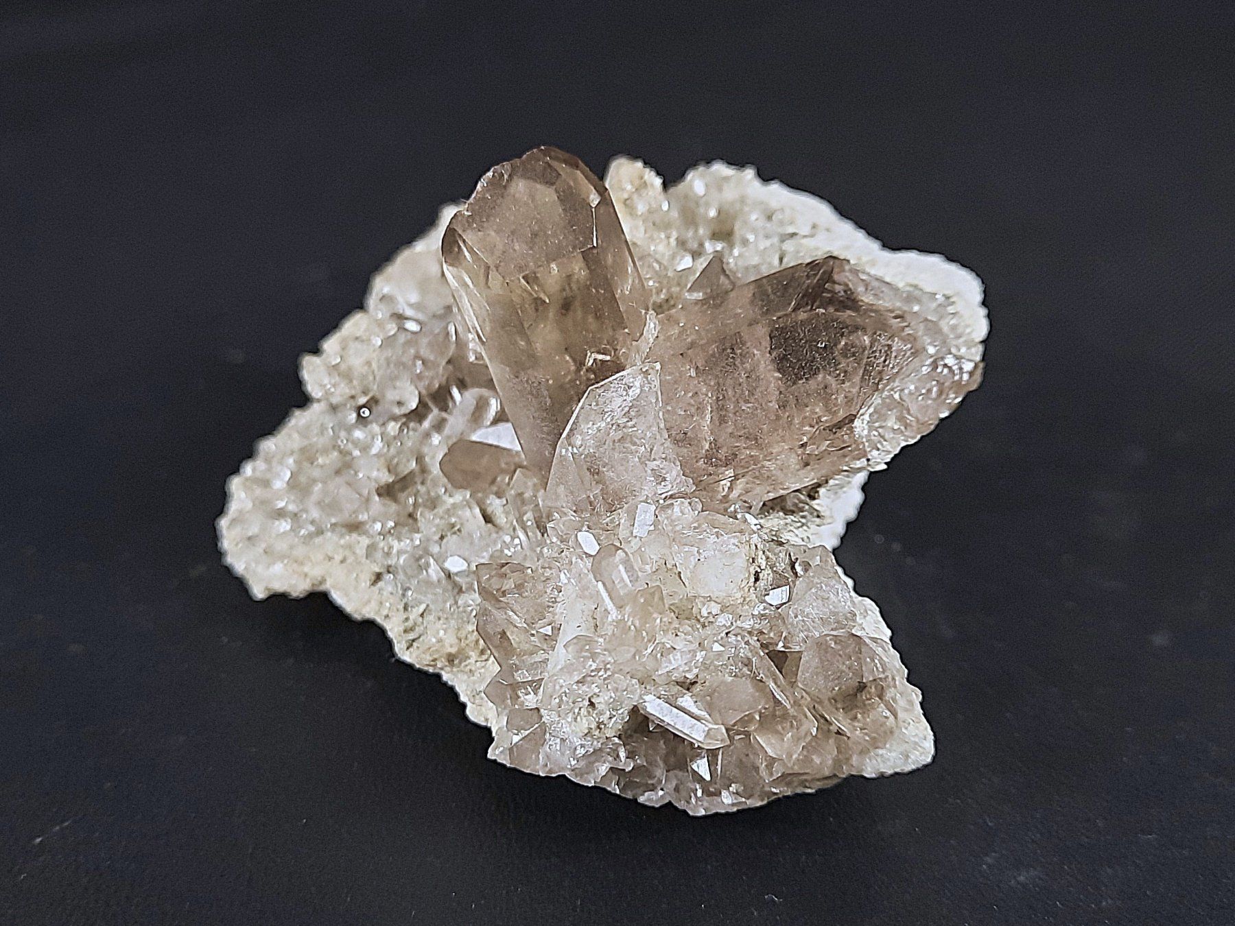 Edelsteine: Rauchquarz auf Quarzmatrix – Gebraucht aus Beinwil am See von Restwert_Beinwil 1