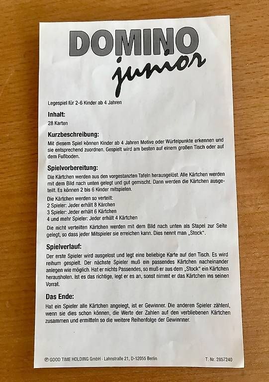 Spiele: Domino Junior (ab 4 Jahren) – Gebraucht aus Gersau von walin_6442 3