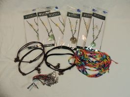 Schmuck Konvolut, Halsketten, Fussketten und Armbänder neu