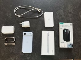 Iphone AIR Himmelblau 256GB, mit viel Zubehör