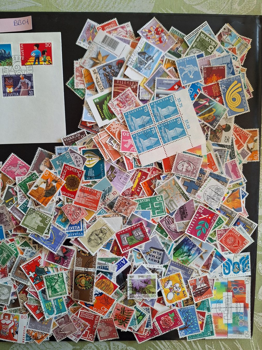 Alle Briefmarken: CH- ca. 1000 und 4 Briefe dazu (BB01) – Gebraucht aus Genolier von Antoine30 2