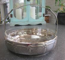 Vintage Henkelschale mit original Glaseinsatz