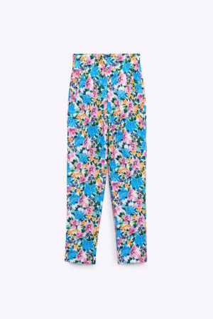 Pantalon Zara fleuri taille L 🌸 NEUF