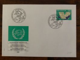 FDC 1983 Dienstmarke des Weltpostvereins