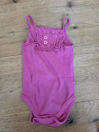 Baby Body Gr. 62/68, pink, Spaghettiträger, Kurzarmbody