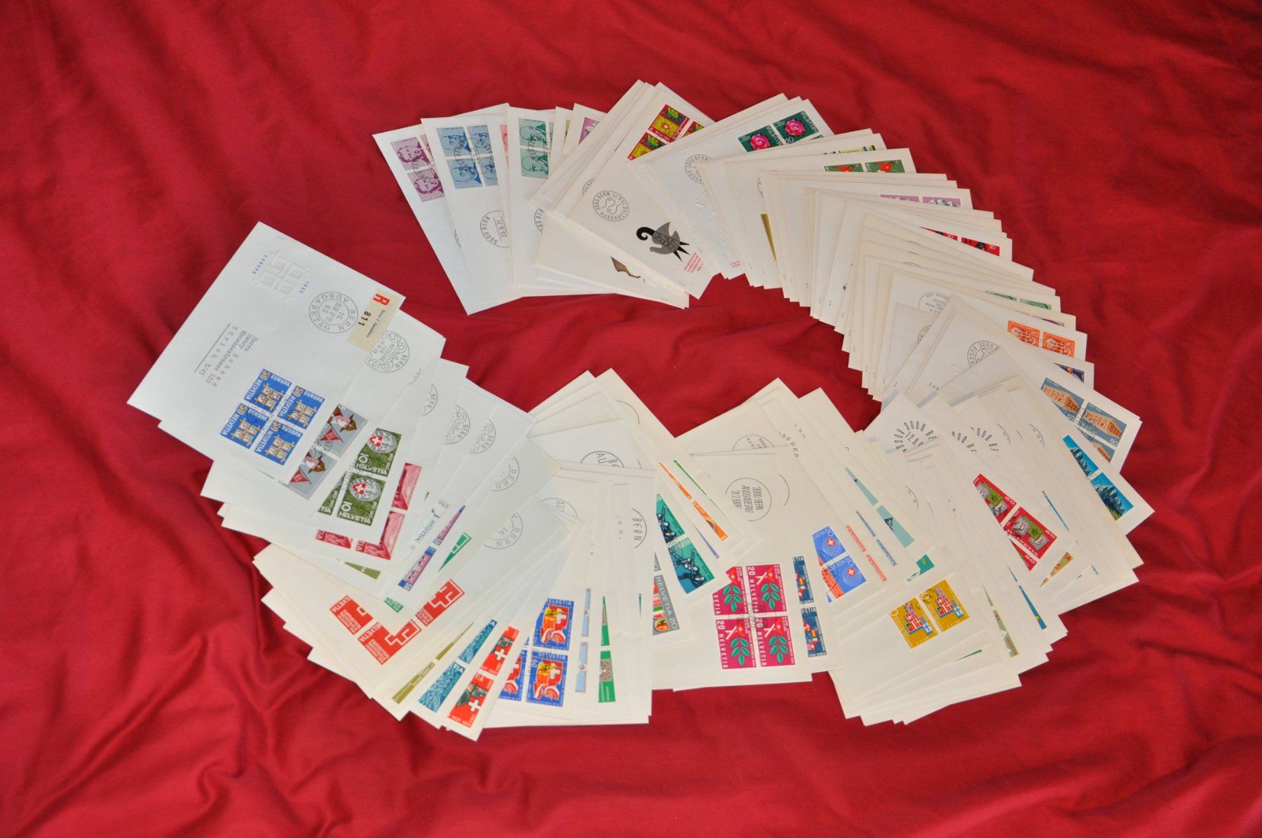 Alle Briefmarken: FDC's ab 1976-1996 Einzel plus 4-er Block FDC und etwas FL – Gebraucht aus Wolfhalden von Zinauktion 1