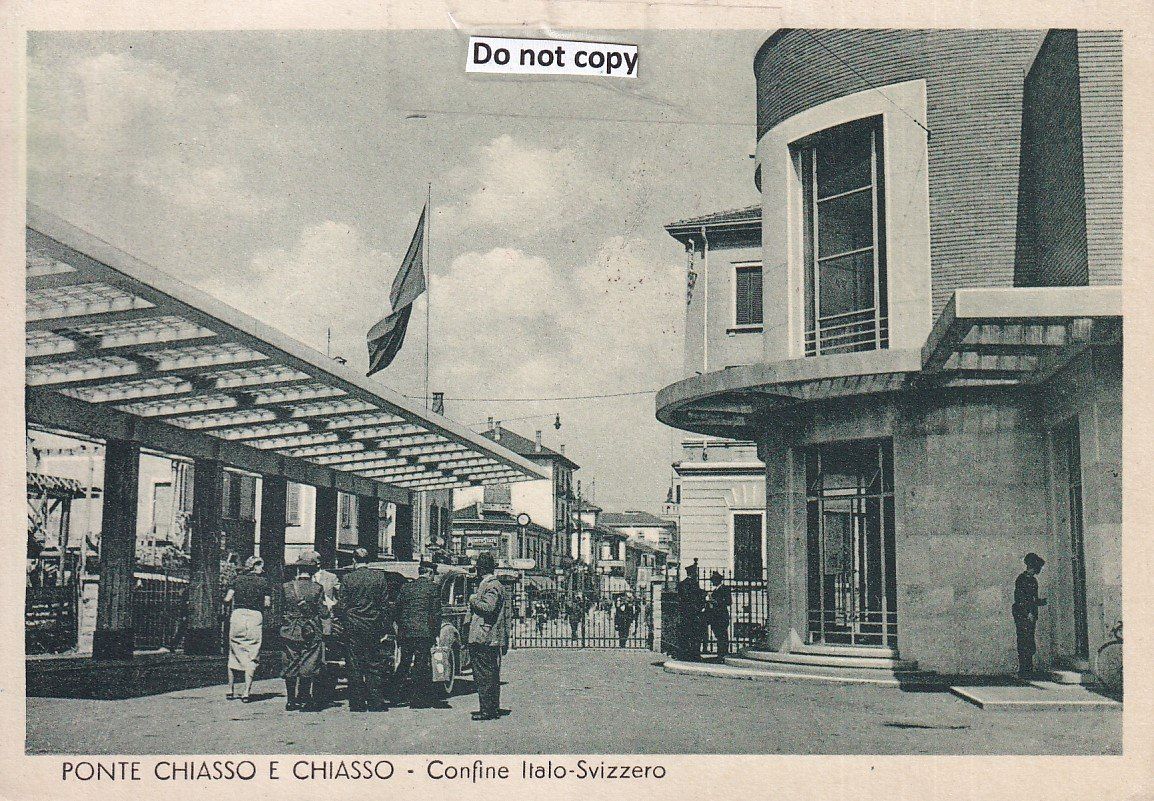 Cartoline postali: Chiasso e Ponte Chiasso   TI   -   Zoll / Douane – Usato da Brig venduto da Valcards54