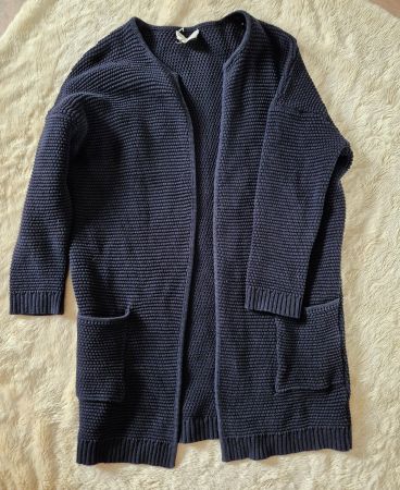 BA SH BASH 3 M 38 STRICKJACKE CARDIGAN JACKE BLAU MANTEL TOP