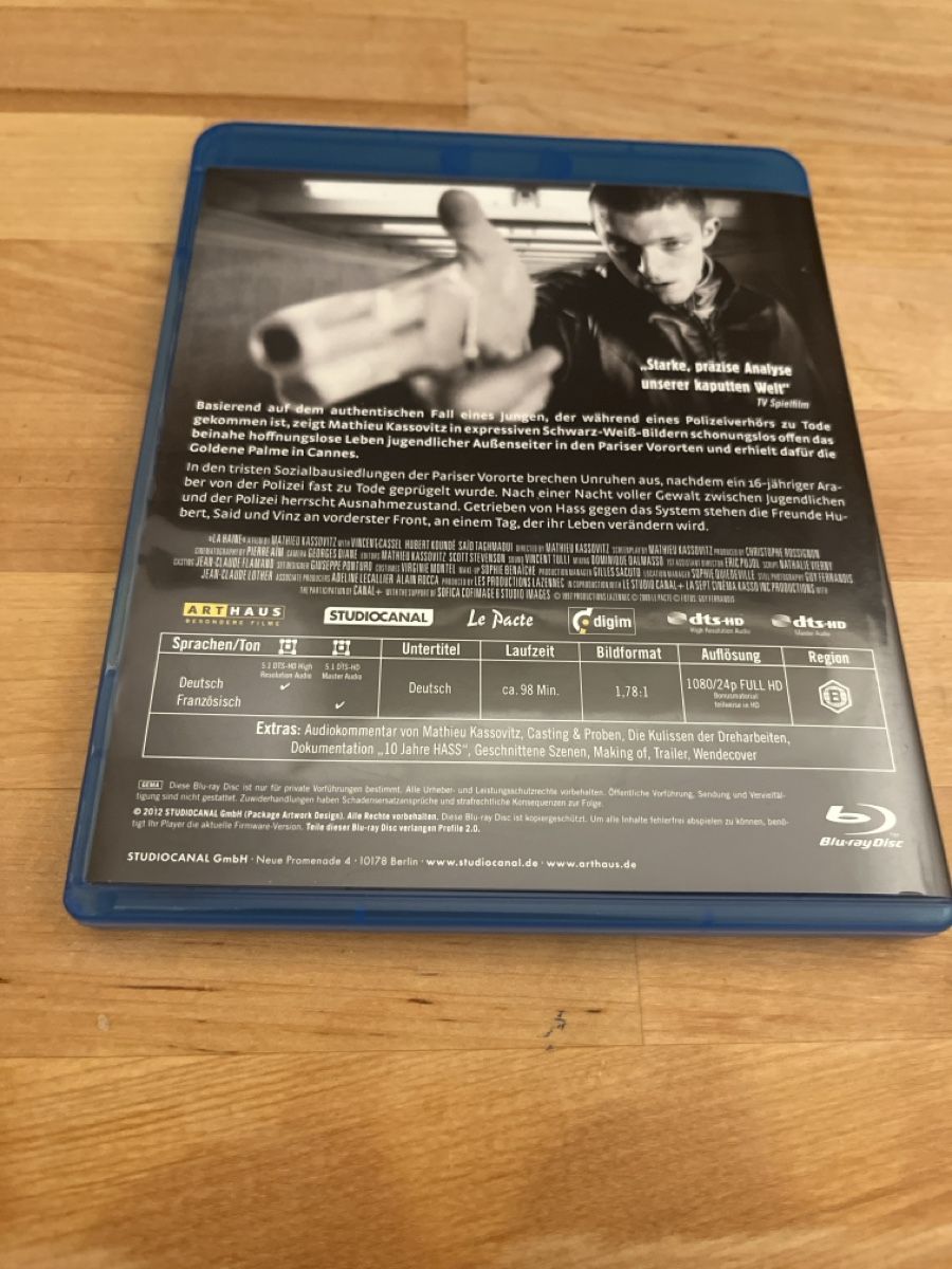 Tous les DVDs: La Haine Blu-ray  – D'occasion à Sargans par pat_lqj7 1