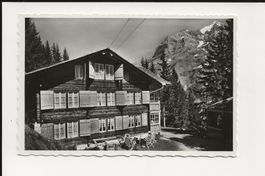AK ca. 1950 Hotel Tschingelhorn Obersteinberg ,Gelaufen 1965