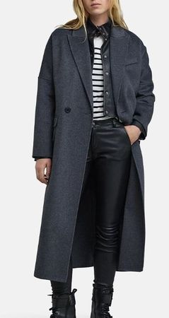 IKKS Mantel, grau, oversize, Gr.M, NEU
