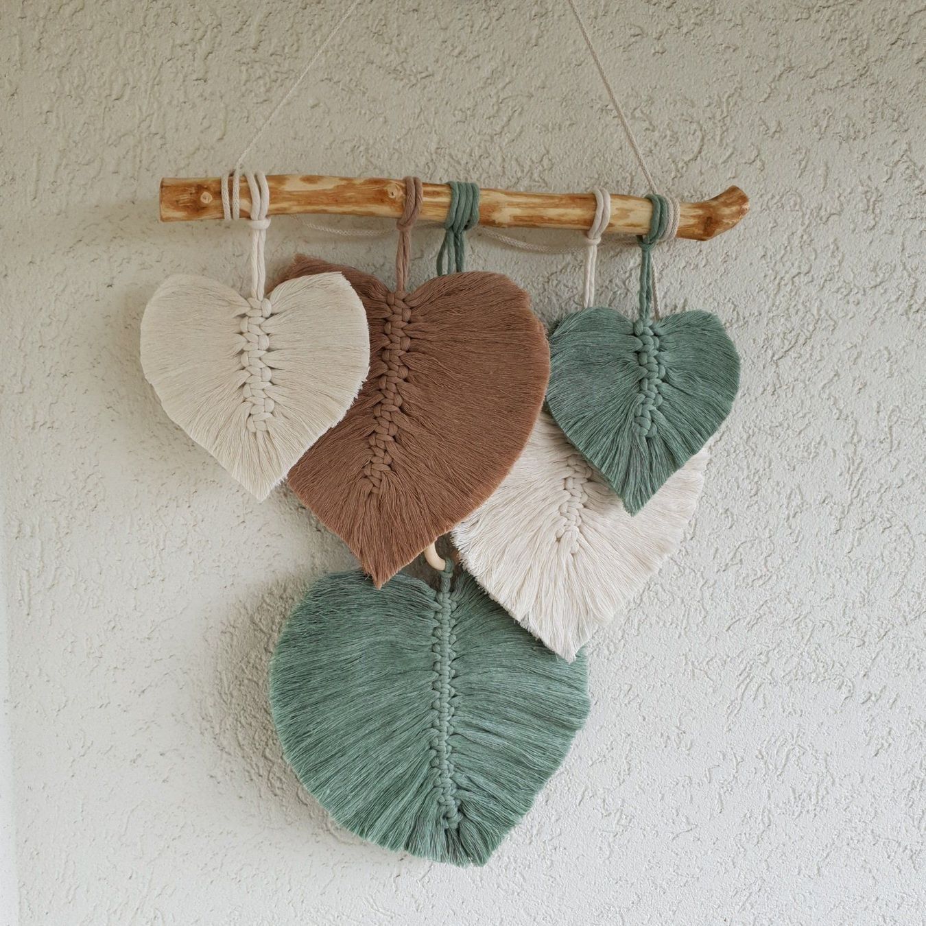Alle Dekorationen: Makramee Blätter Wandbehang boho scan Modern Dekordi – Neu (gemäss Beschreibung) aus Gelterkinden von Macrameed 1