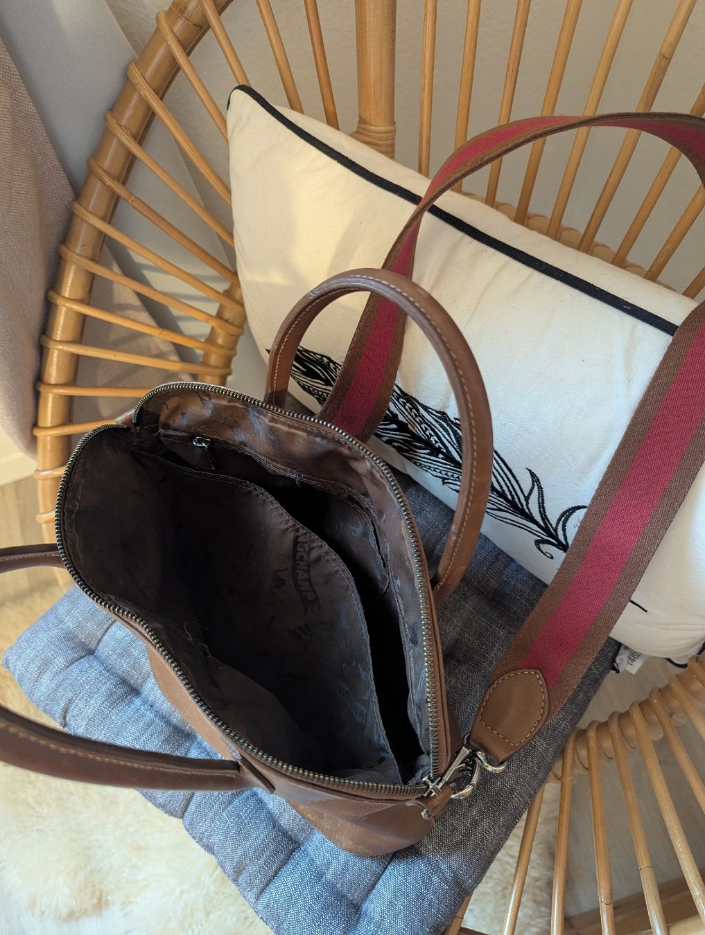 Longchamp Borse da donna: Longchamp Brown Leather Handbag - Timeless Style. – Usato da Schlieren venduto da maseam 3