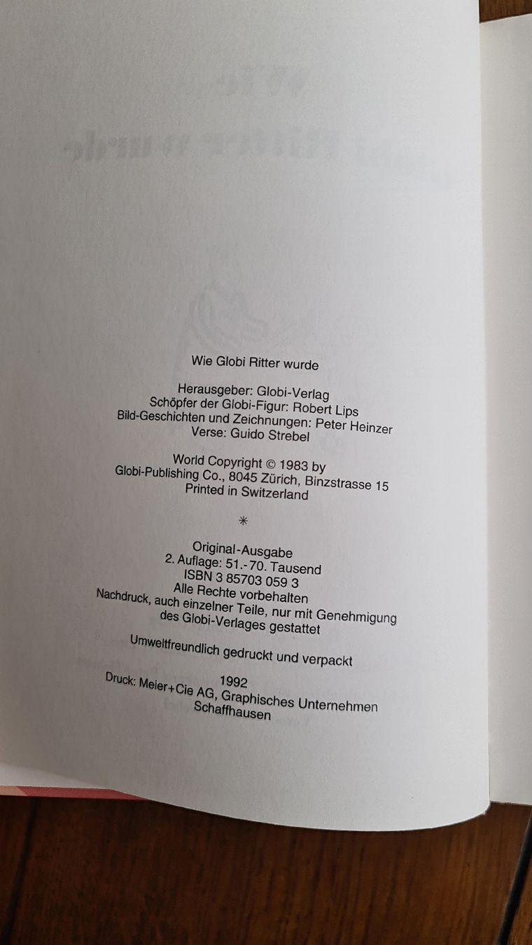 Livres: wie globi ritter wurde 2 auflage buch – D'occasion à Wittenbach par Tigerlili 6