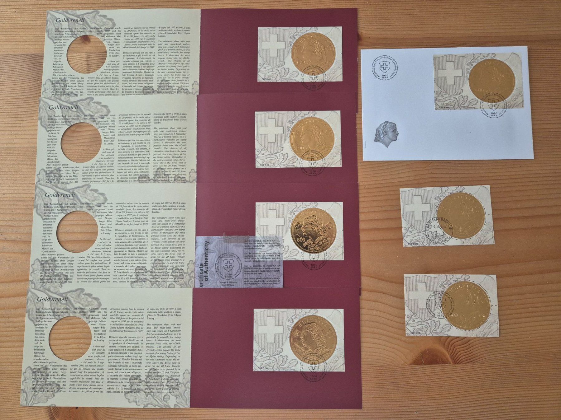 Alle Briefmarken: CH-Briefmarken/FDC Goldvreneli gestempelt gem. Bilder – Gebraucht aus Oberuzwil von ceeg7