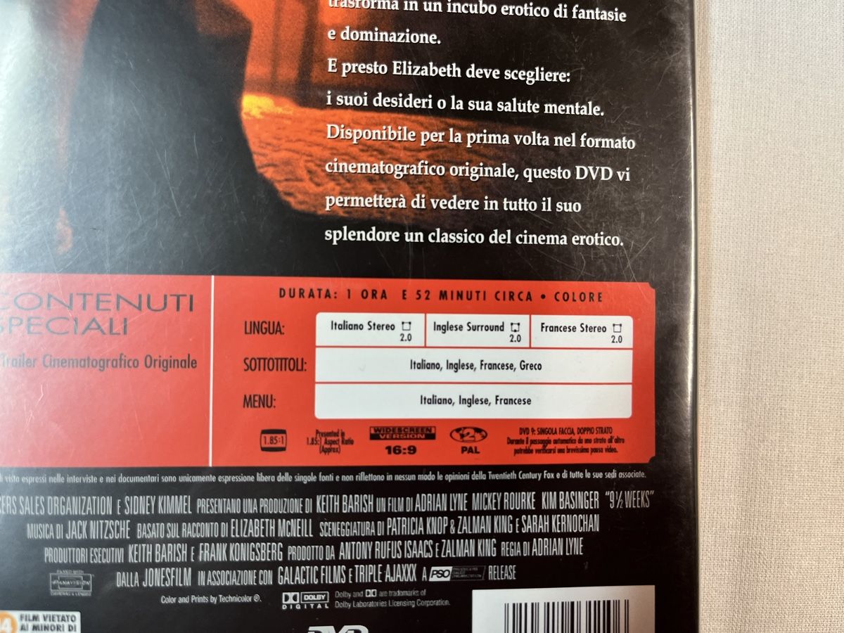 Alle DVDs: 9 settimane e 1/2 dvd – Gebraucht aus Solduno von NakiBijoux 3