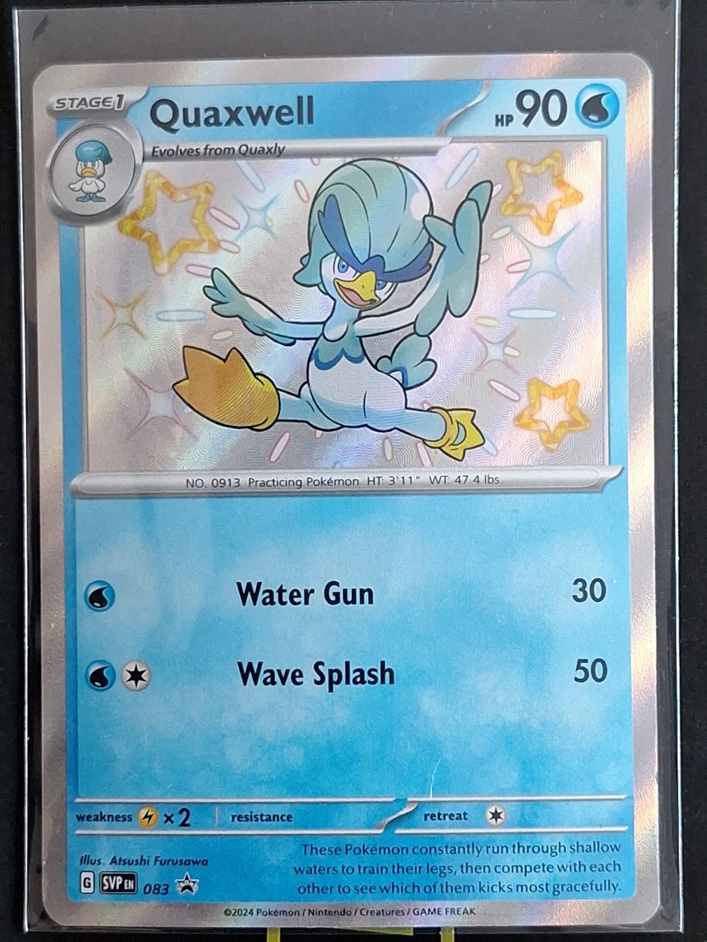 Pokémon Carte collezionabili: Shiny Quaxwell - Promo – Usato da Altstätten SG venduto da GGsGameshop