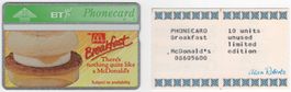 Mc Donalds 3 - ungebrauchte Telefonkarte von England