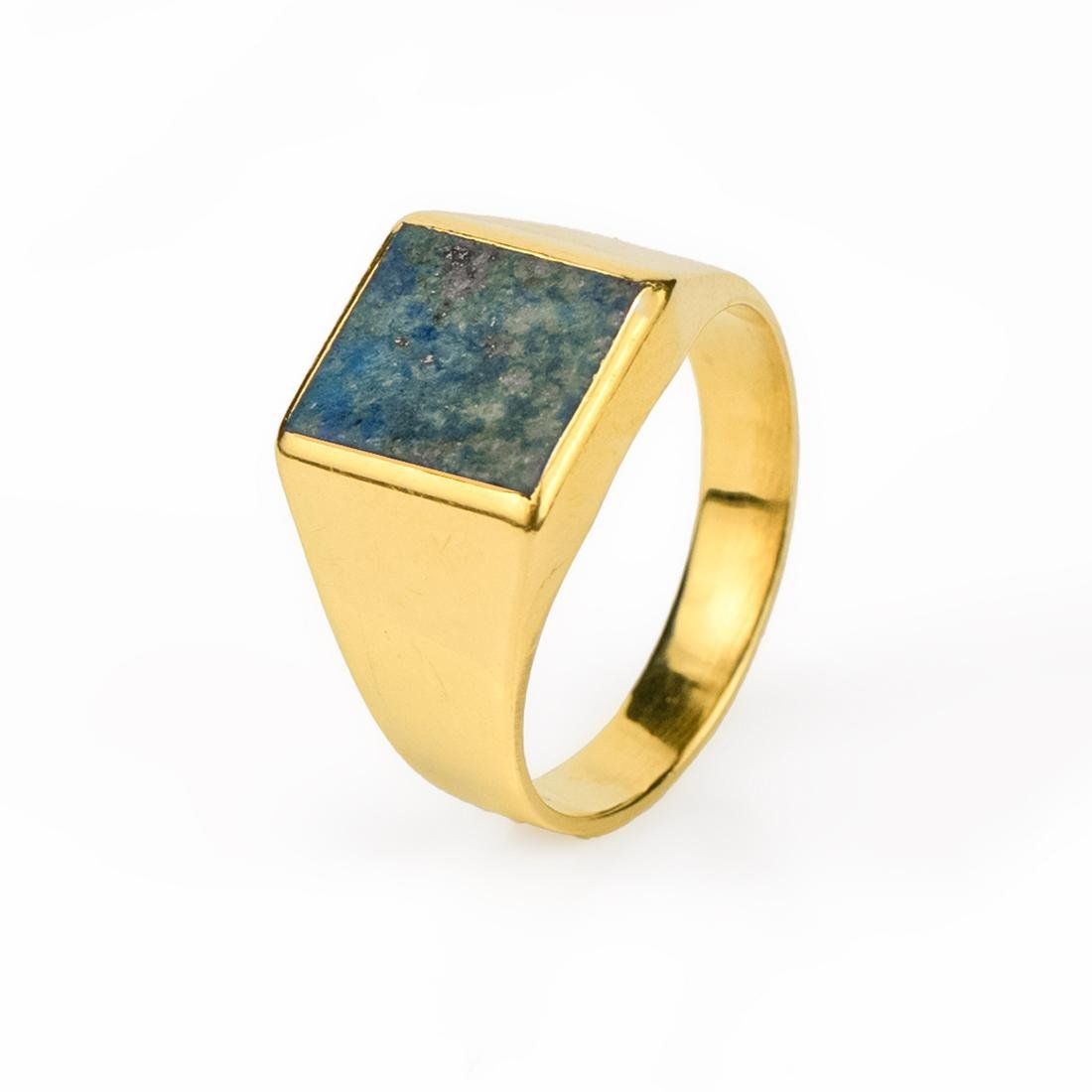 Anelli: Chevalier-Ring aus Gelbgold mit Lapislazuli – Usato da Lugano venduto da Historianlugano 1