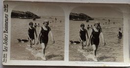 Vintage Stereofoto, Les Jolies Baigneures, Badenixe