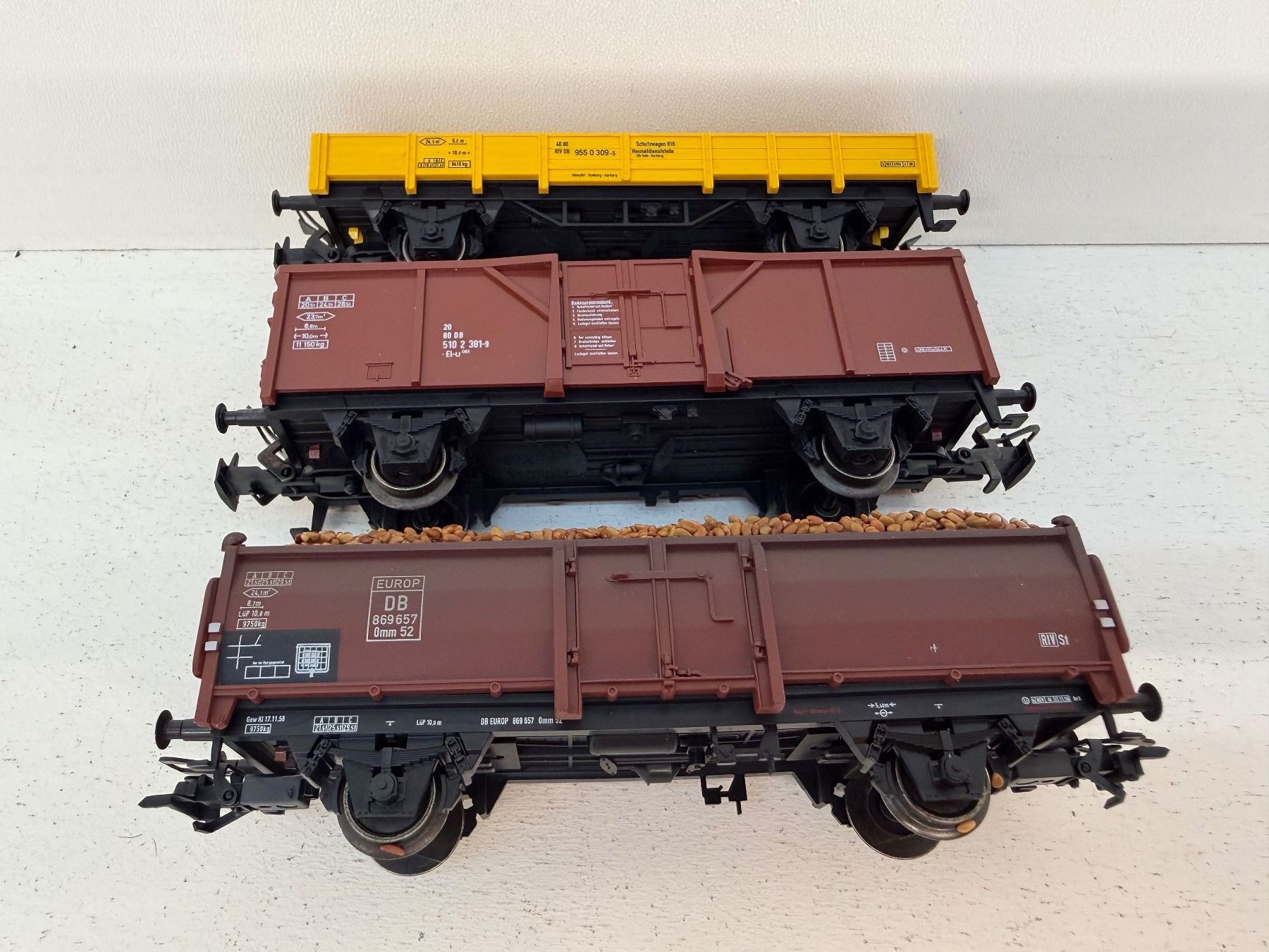 Märklin Trains électriques: Märklin 4471, 4431, 00761 Güterwagen - Set der DB – D'occasion à Büsserach par ModellbahnDepot 2