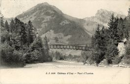 Château d'Oex   VD  -  Pont d'Turrian    en 1 9 1 8  (PJ )