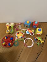 Babyrasseln, Schnuller-Kette und Motorikspielzeug