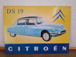 🚗 Plaque Métal Vintage - L'Iconique Citroën DS 19 🚗 40x30