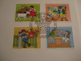 Pro Juventute 1984, FDC Satz + Briefe Einzel + 4erblock