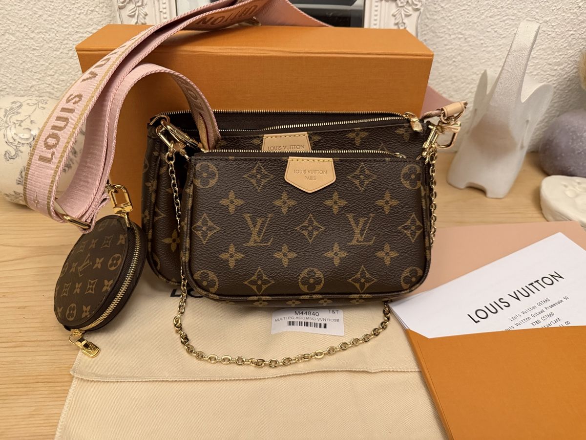 Louis Vuitton Taschen für Damen: Louis Vuitton Multi Pochette Accessoires MPA Rosa NEU – Neu (gemäss Beschreibung) aus Hirschthal von GR7000