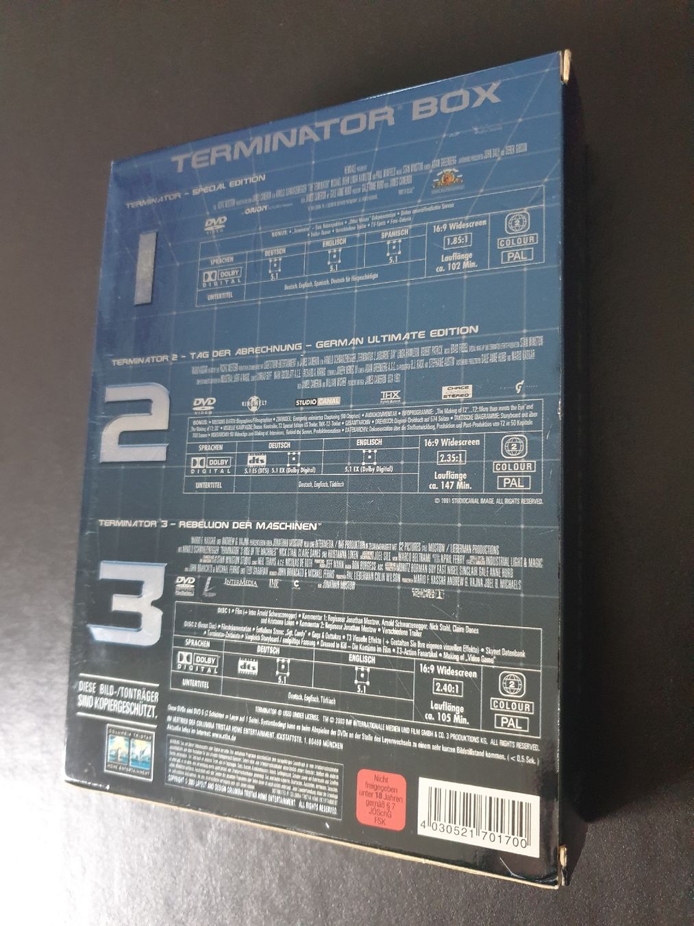 Alle DVDs: Terminator T Box Sepcial Edition – Gebraucht aus Pieterlen von  1