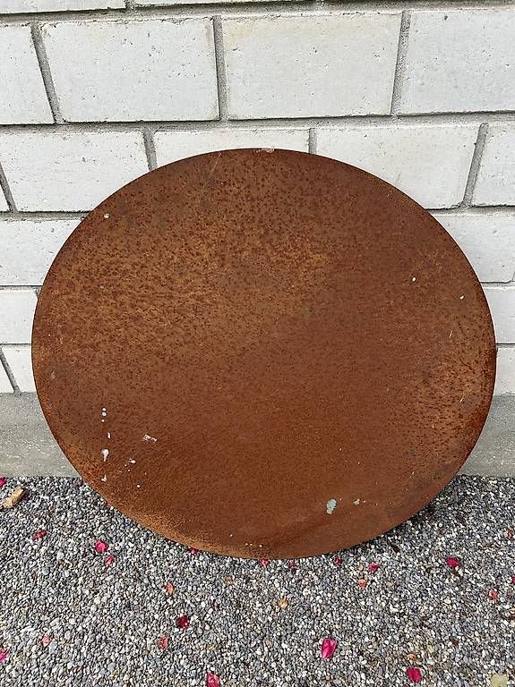 Piatti di portata: Stahlplatte Rost 90cm Durchmesser – Usato da Staufen venduto da Flamenco666