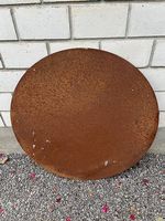Stahlplatte Rost 90cm Durchmesser
