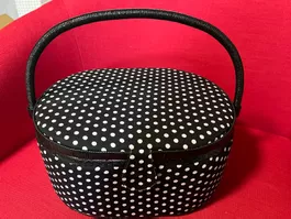 Nähkorb Vintage Polka Dots Retro