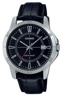 ⌚ Herrenuhr ®CASIO Leder Schwarz 41mm Datum Klassisch NEU